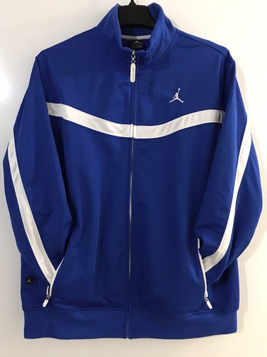Blue and white jordan jacket hot sale