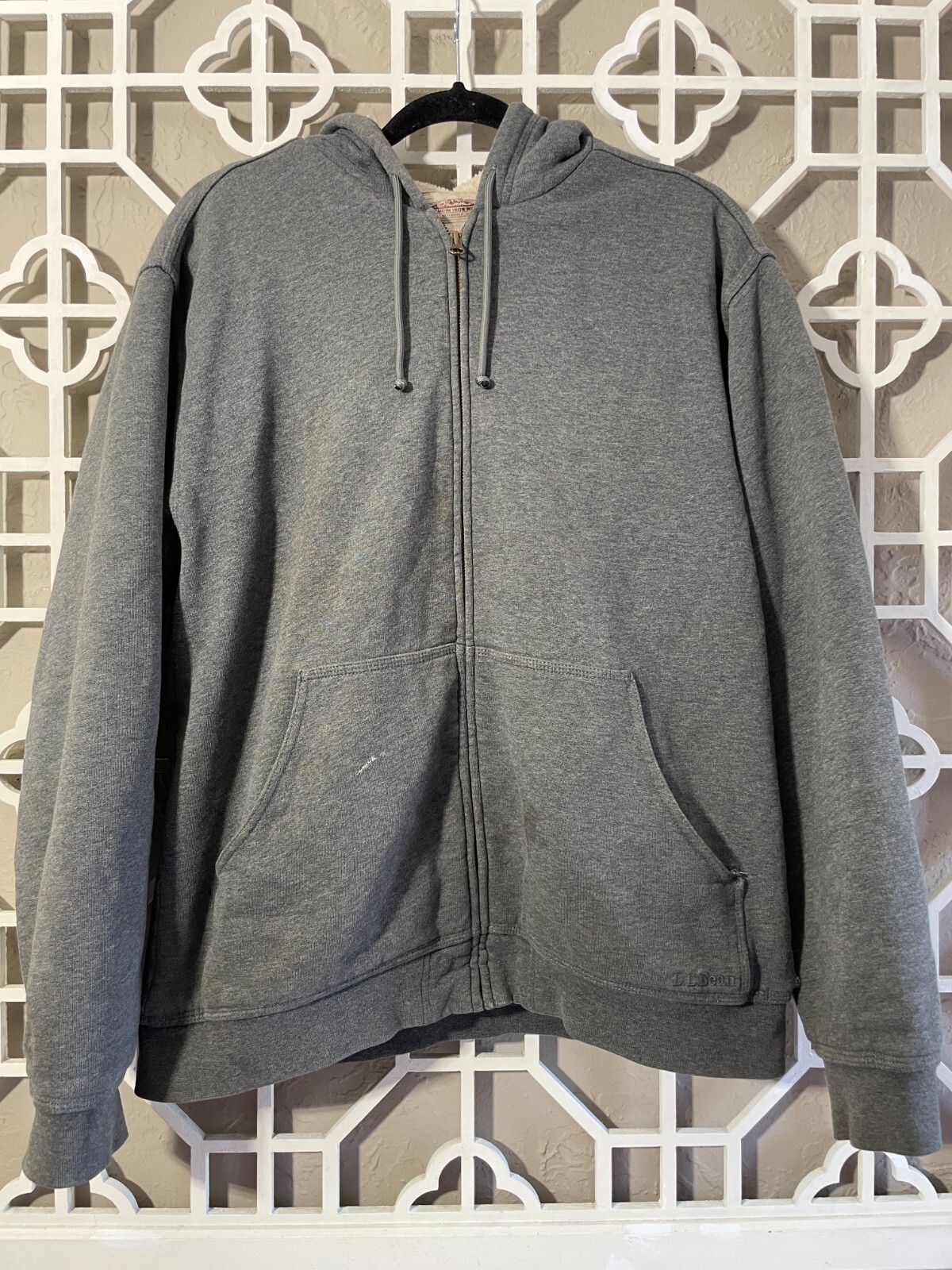 高質で安価 LL Bean Katahdin Iron Works Hoodie Mens Medium Gray Rugged 語学・辞書・学習参考書