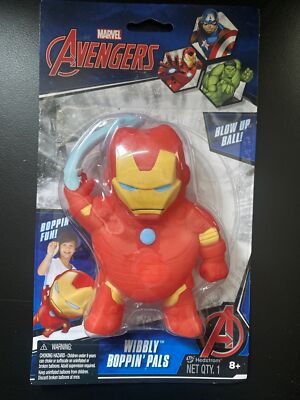IRON MAN  Inflatable Punch Ball Wibbly Boppin Pals Toy