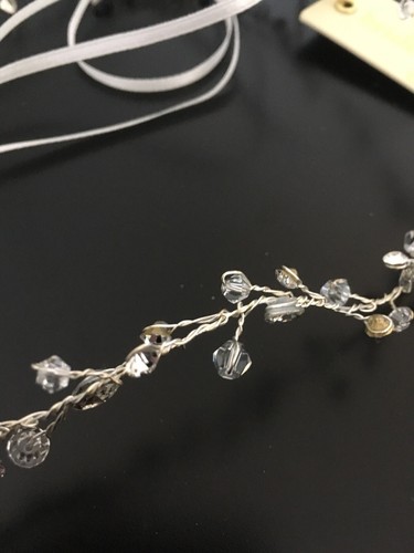 Brides and Hairpins Bianca Swarovski Crystal Bridal Wedding Hair Halo NWT $250