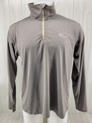 Drake Waterfowl Lightweight 1/4 Zip Pullover Men's Medium Gray