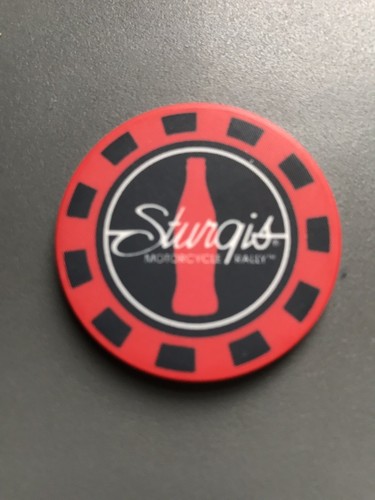 78th Annual Sturgis Motorcycle rally poker chip Red