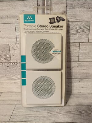 MERKURY M-SPW250 3.5mm Vertical Flat Speakers - Retail Packaging - White**