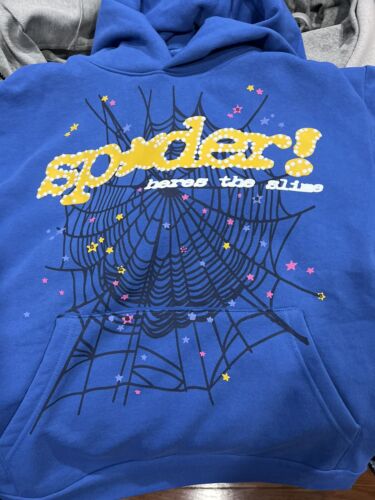 Sp5der Hoodie Sky Blue Brand New size M | eBay