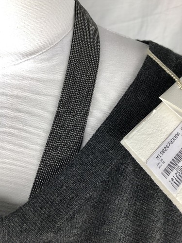 Pre-owned Brunello Cucinelli $2545  Womens Cashmere Sweater Black Monili Size 3xl 14 50