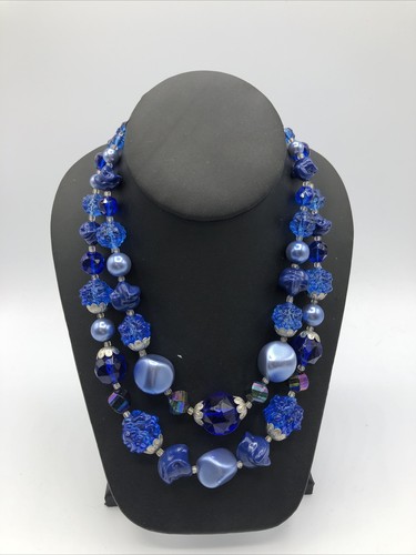【2plan】23SS★ [MADE] Double-mold beads necklace Big Rhinestone Bead Pink Glass Faux Pearl Necklace Two