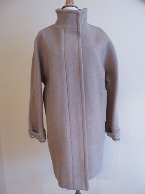 Pre-owned Jcrew J.crew Stadium-cloth Cocon Coat, B2770, Size12, Sandstone, $350 In Beige