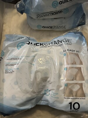 30 QuickChange Male Urine Management Wrap Incontinence One Size 10 ct X 3 SEALED