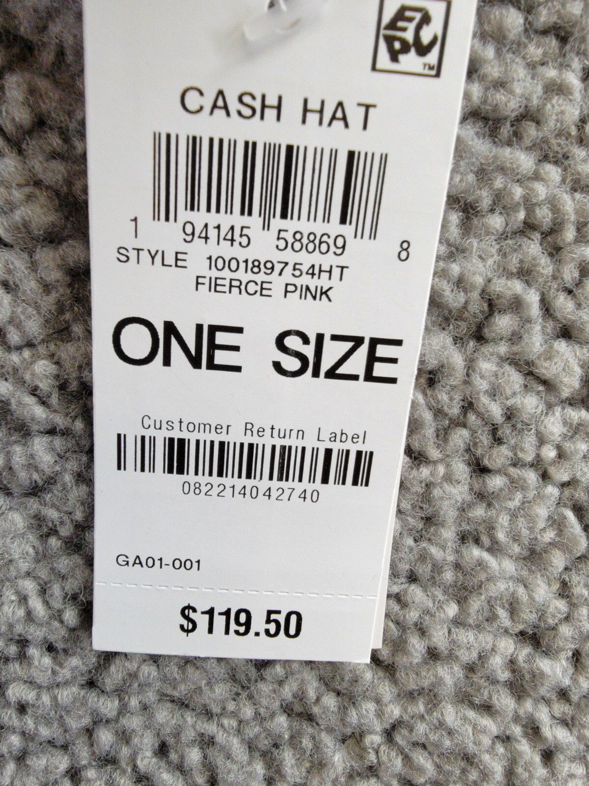 Charter Club Cashmere Embellished Cuffed Beanie Women's One Size Fierce Pink - Picture 14 of 14