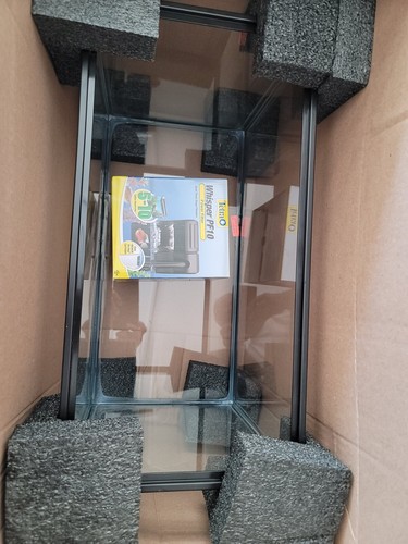 Aquarium gallon Kit Fish Tank with LED Lighting and Filtration Included lights~