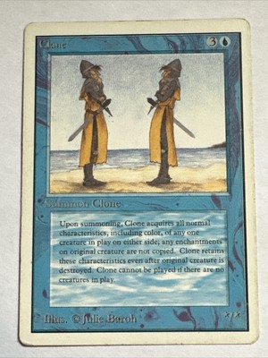 Clone X1 Unlimited Played Cond See Pics Front/back English MTG