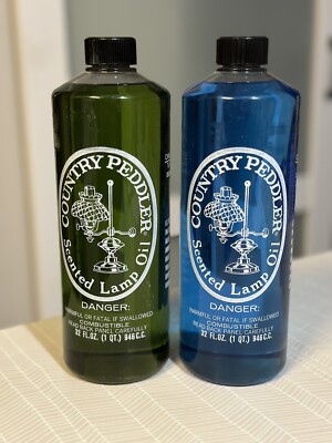 Vintage 32 OZ Country Peddler Scented Lamp Oil Set Of 2