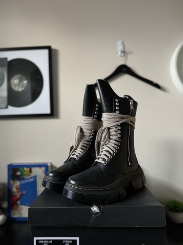 新品 44 Rick Owens × Dr. Martens 1918 DMXL Rick Owens Dr Martens 1918 DMXL Calf Length Zip Boot | eBay