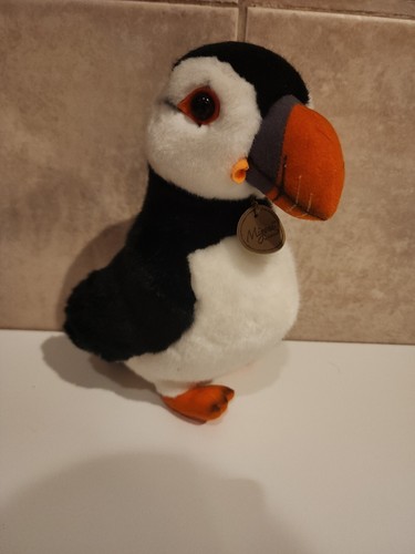 Miyoni Aurora Puffin Plush Realistic Stuffed Animal Toy Bird Lovey Soft 10