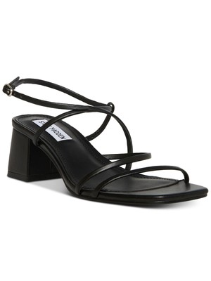 

STEVE MADDEN Женские черные босоножки Rianna с ремешками на блочном каблуке с ремешком на пятке, размер 6,5 м, Черный, RIAN01S1