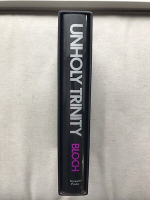 Unholy Trinity signed by Robert Bloch (Hardcover, Limited, Slipcase, New)
