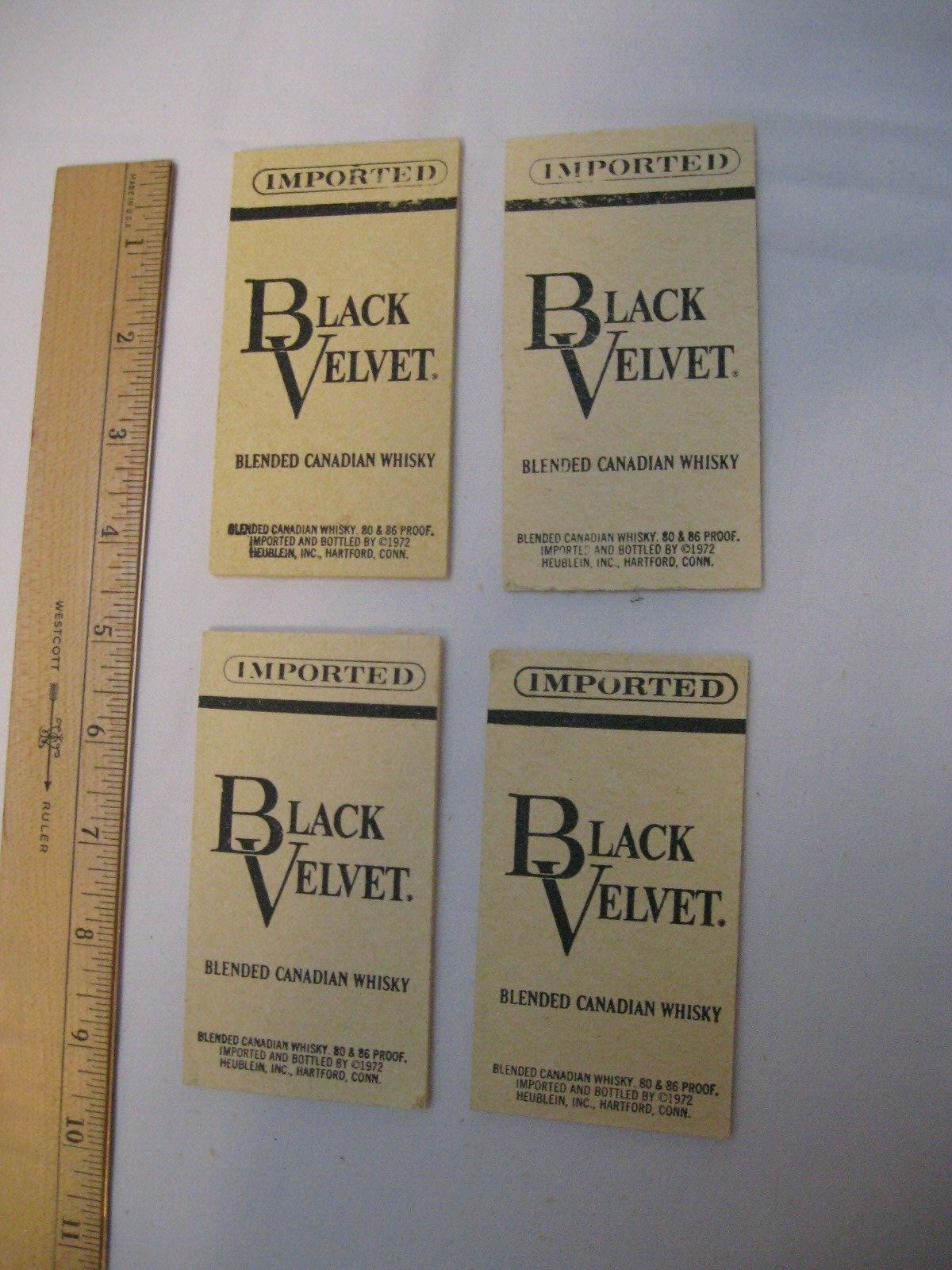 Black Velvet Canadian Whisky compressed bar sponges Black Velvet Canadian Whisky compressed bar sponges