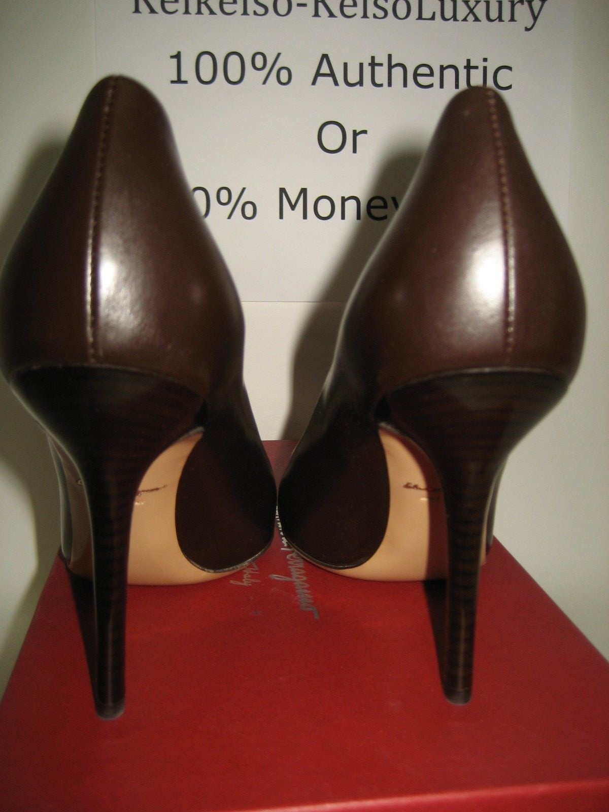 Pre-owned Ferragamo $575 Salvatore  Susi Brown Leather Point Toe Pumps High Heels Shoes