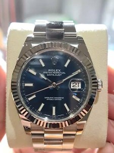 datejust 41 blue fluted