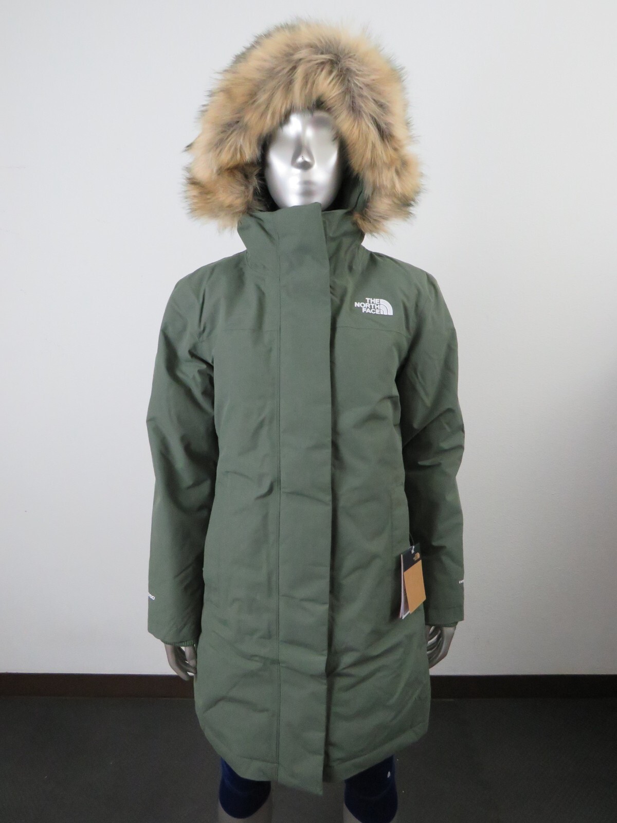 Pre-owned The North Face Womens  Tnf Arctic Parka Down Warm Winter Jacket - Thyme Green