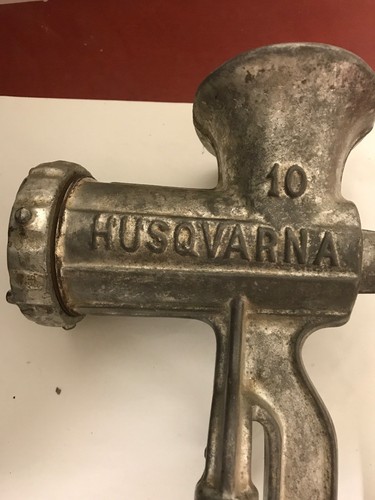 Antique Sweden Husqvarna Reliance Meat Grinder 1920's No 10 Free Shipping