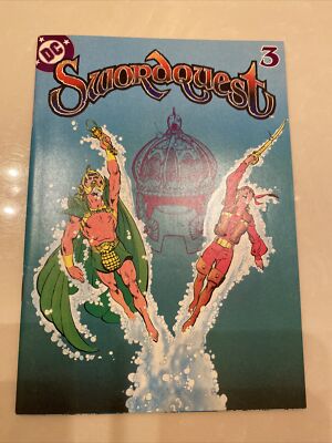 ATARI 2600 VCS SWORDQUEST 3 WATERWORLD WATER WORLD DC COMIC BOOK ONLY NICE RARE