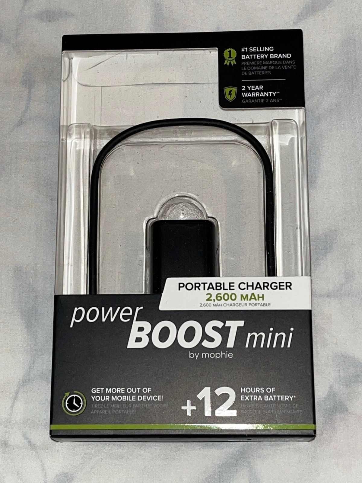 NEW Mophie Power Boost Mini 2,600 mAh Portable USB Charger