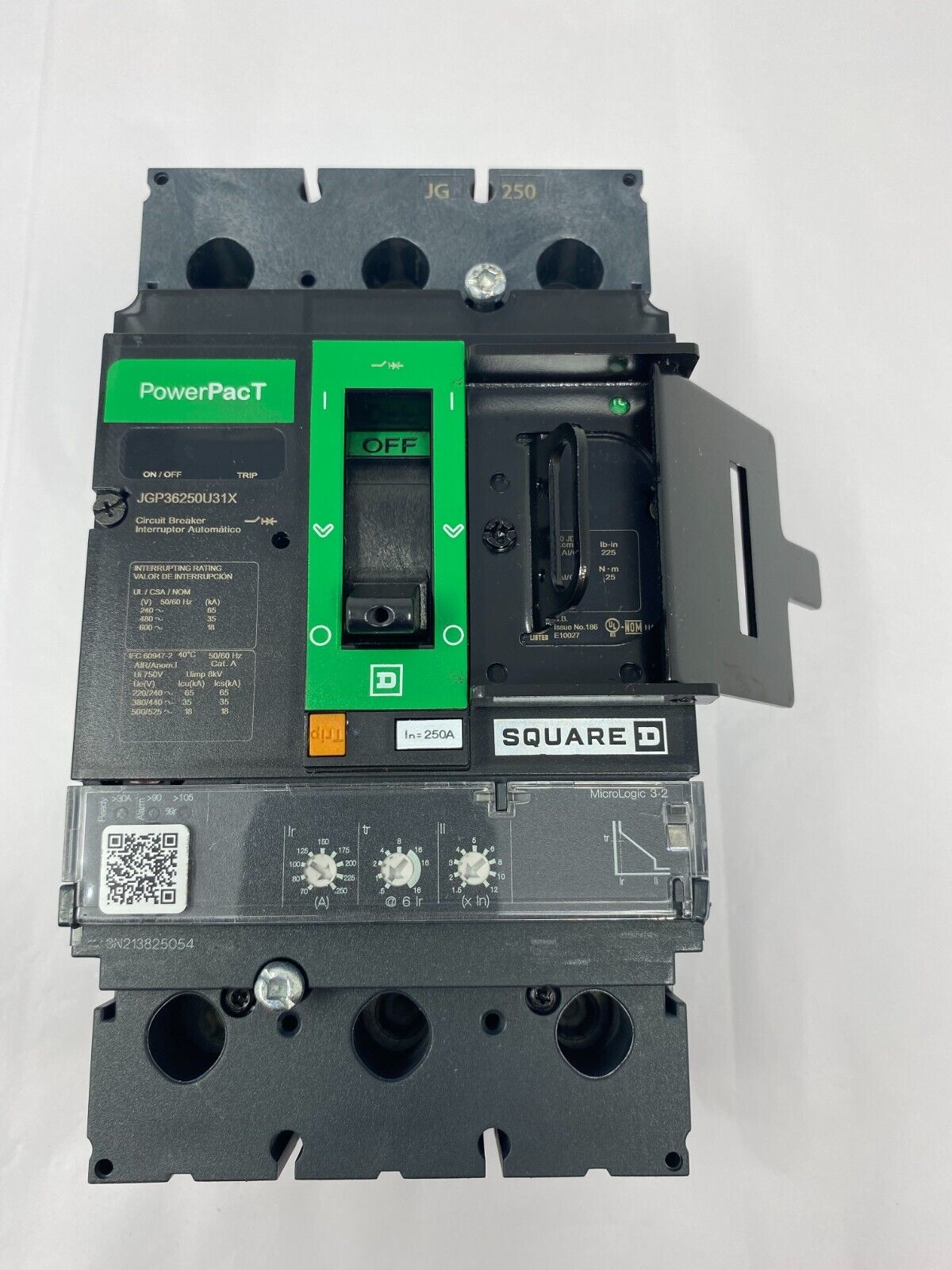 Square D JGP36250U31X PowerPacT J-Frame Circuit Breaker 250A Square D JGP36250U31X PowerPacT J-Frame Circuit Breaker 250A