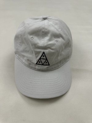 New HUF WORLDWIDE Logo White Baseball Hat Cap One Size Cotton