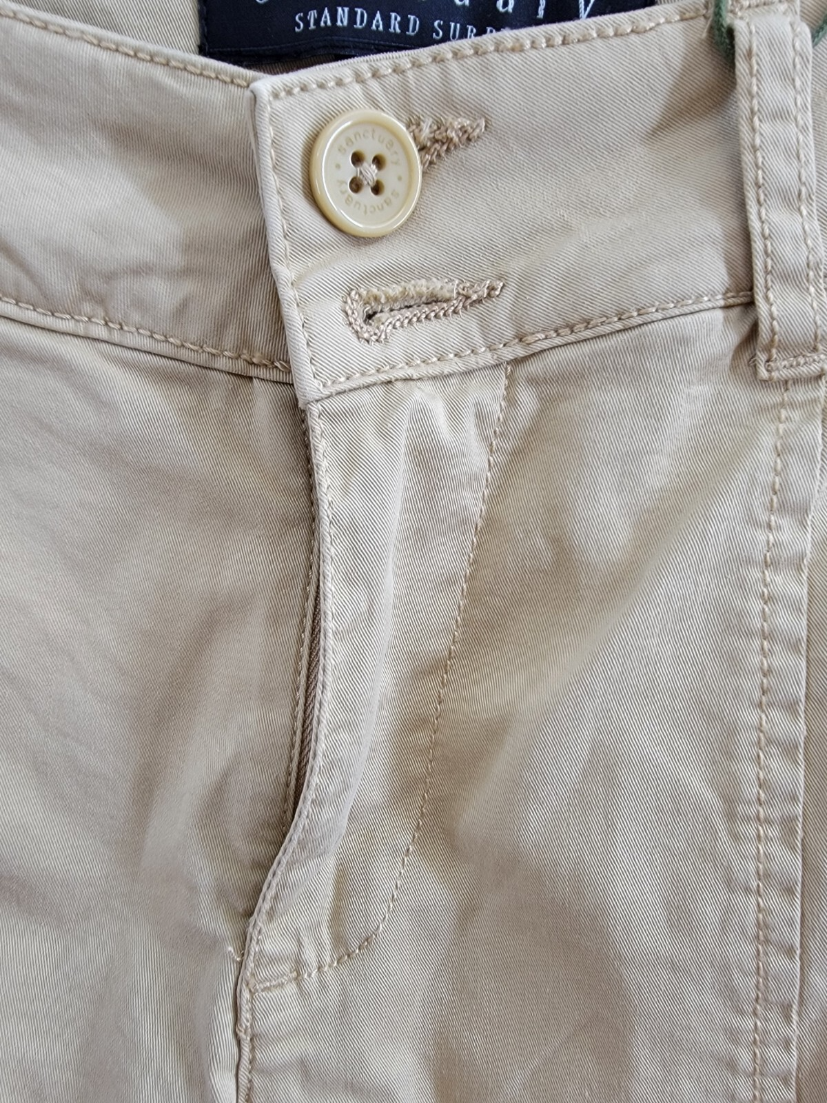 Sanctuary Rebel Cargo Pants Women's 24 True Khaki Belt Loops Button Closures~ - Picture 10 of 18