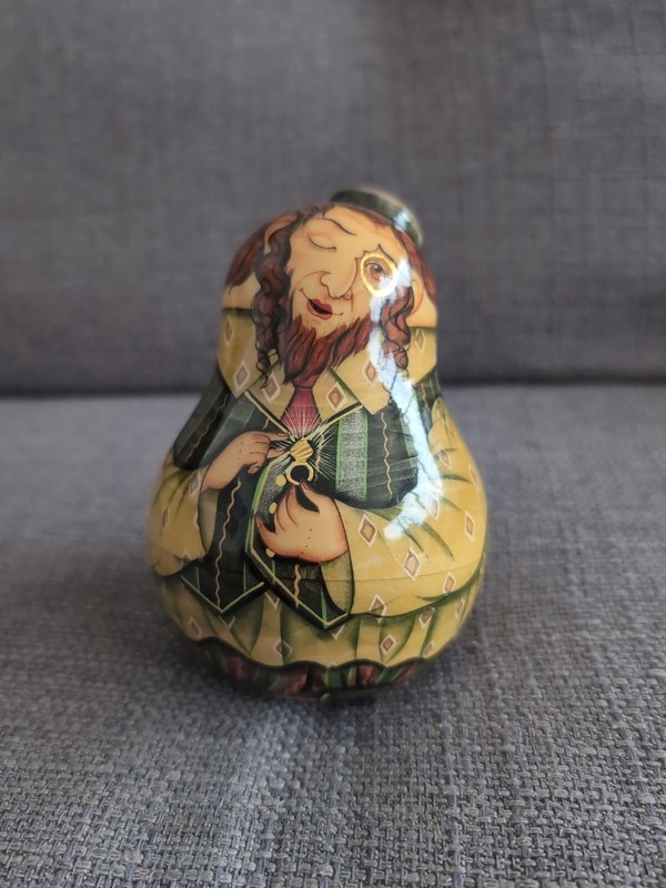 PoupÃ©E Russe. Matriochka Culbuto En Bois. Vintage 