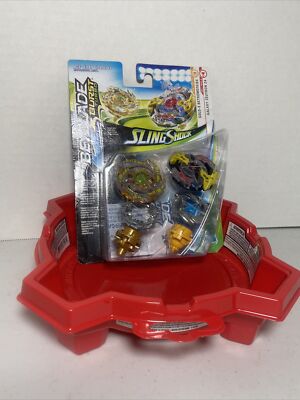 Beyblade Burst Turbo SlingShock Gold-X Betromoth B4 & Galaxy Zeutron Z4 +ARENA