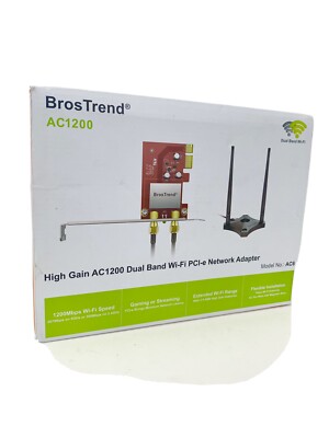 Bros Trend AC1200 High Gain Wireless Dual Band PCI-e Network Adapter AC6   M2