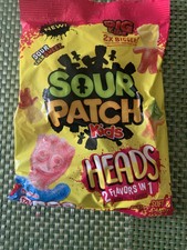 NEW Sour Patch Kids, HEADS 2 FLAVORS IN 1, 2X BIGGER, 8 oz ...