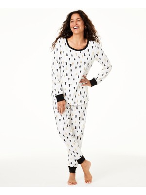 

FAMILY PJs Белая футболка с длинным рукавом Lounge, Белый