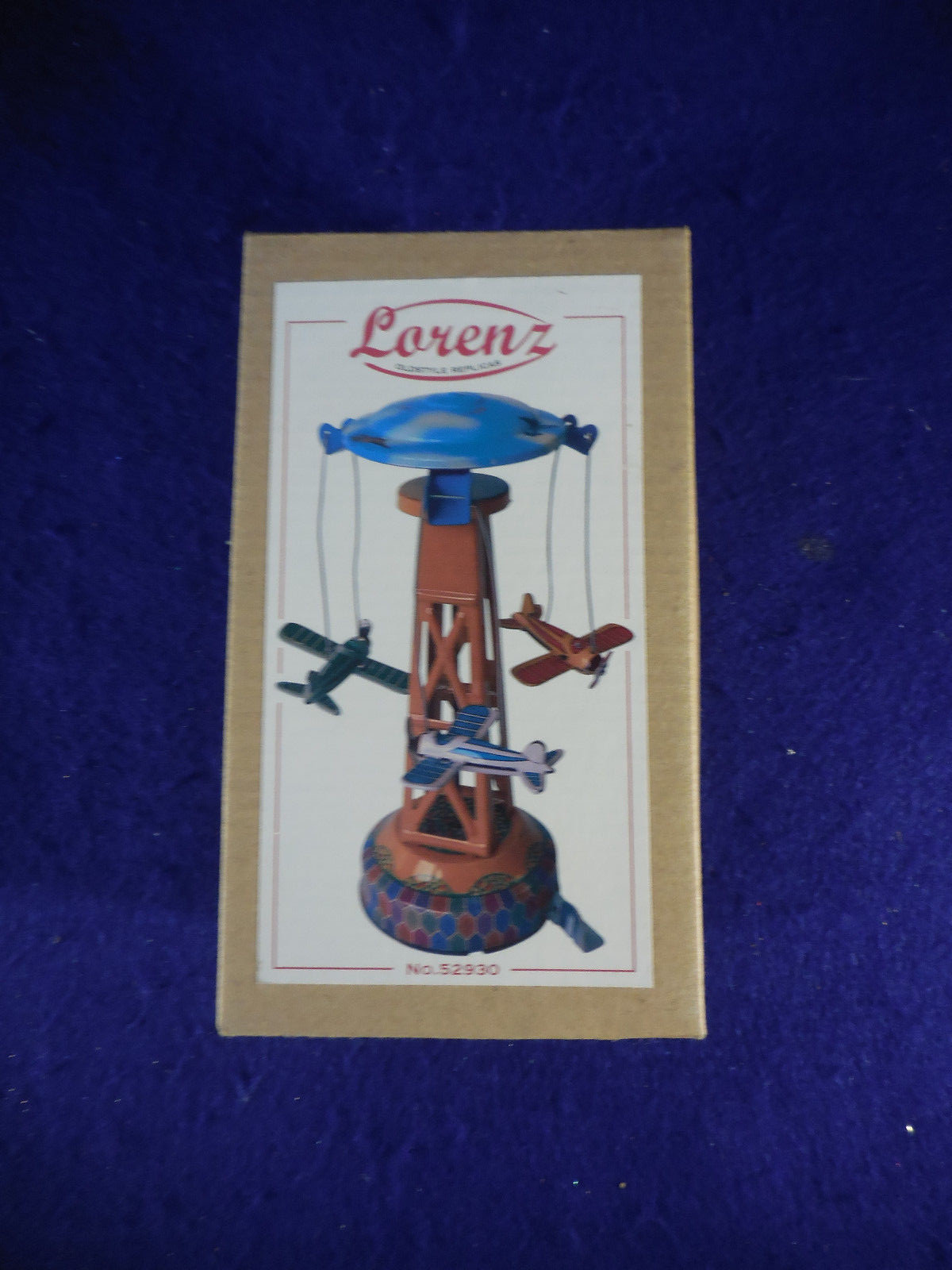 LORENZ GERMANY REPLICA WHIRLING AIRLANES TIN TOY 5 1/2