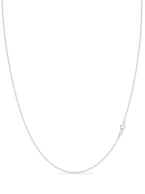 925 Sterling Silver Chain Necklace for Women, 1.3mm Silver Cable Chain, 18 In...