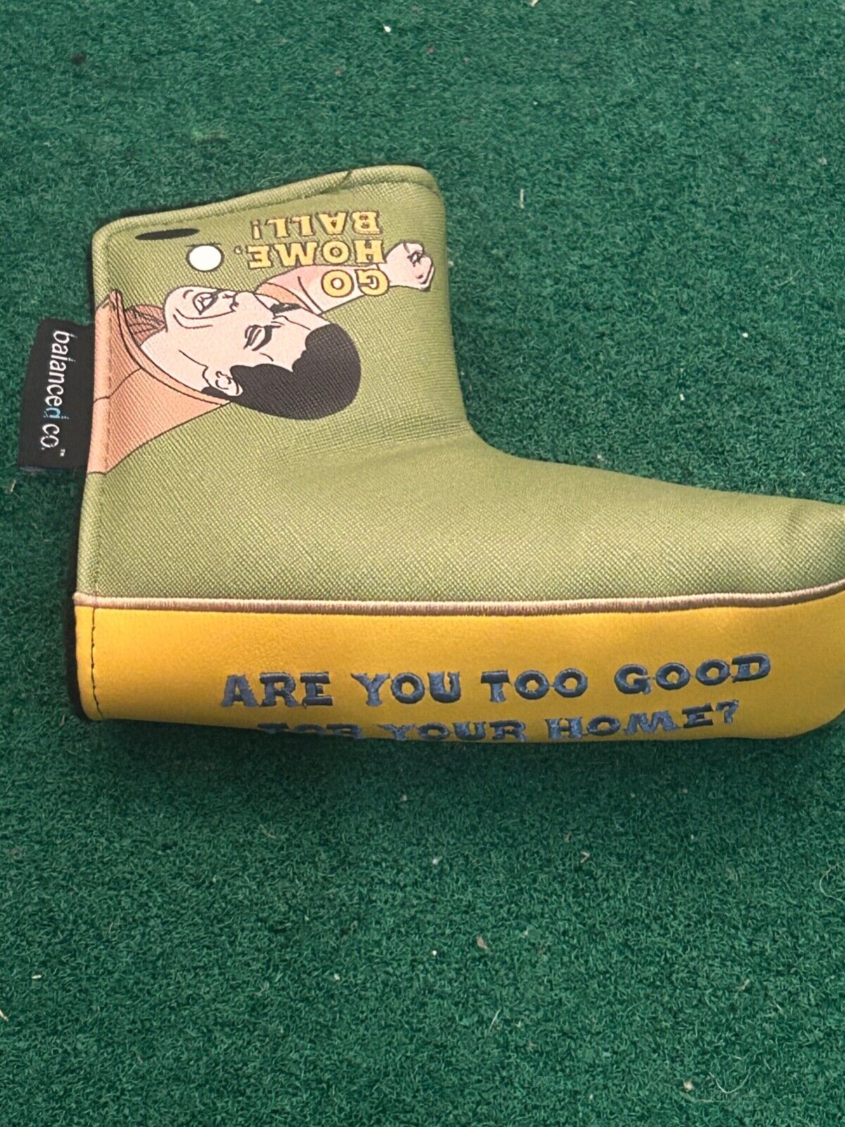 GOLF HAPPY GILMORE PUTTER HEADCOVER - Premium Adam Sandler Cover Magnetic MINT