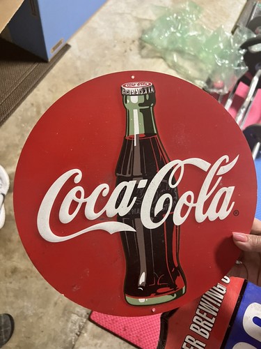 〈昭和レトロ〉Coca-Cola レトロサイン 直径約60cm 12