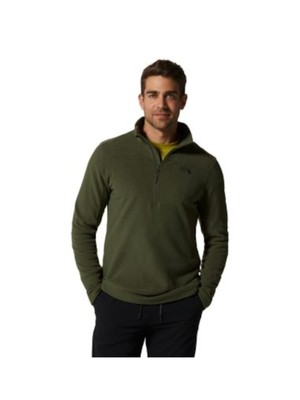 

MOUNTAIN HARD WEAR Мужская зеленая толстовка с воротником-стойкой и молнией на четверть, Зеленый, OM0085