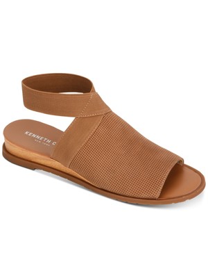 

KENNETH COLE Женские коричневые кожаные сандалии без шнуровки на танкетке Jules 10 м, Коричневый, KLS9023NU