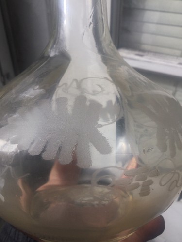 Antique Open Pontil Hand Blown Decanter Frosted Decoration FOR BEST OFFER