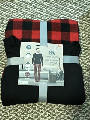 men s 2 piece sleepwear pajama set/plaid/XL/nwt