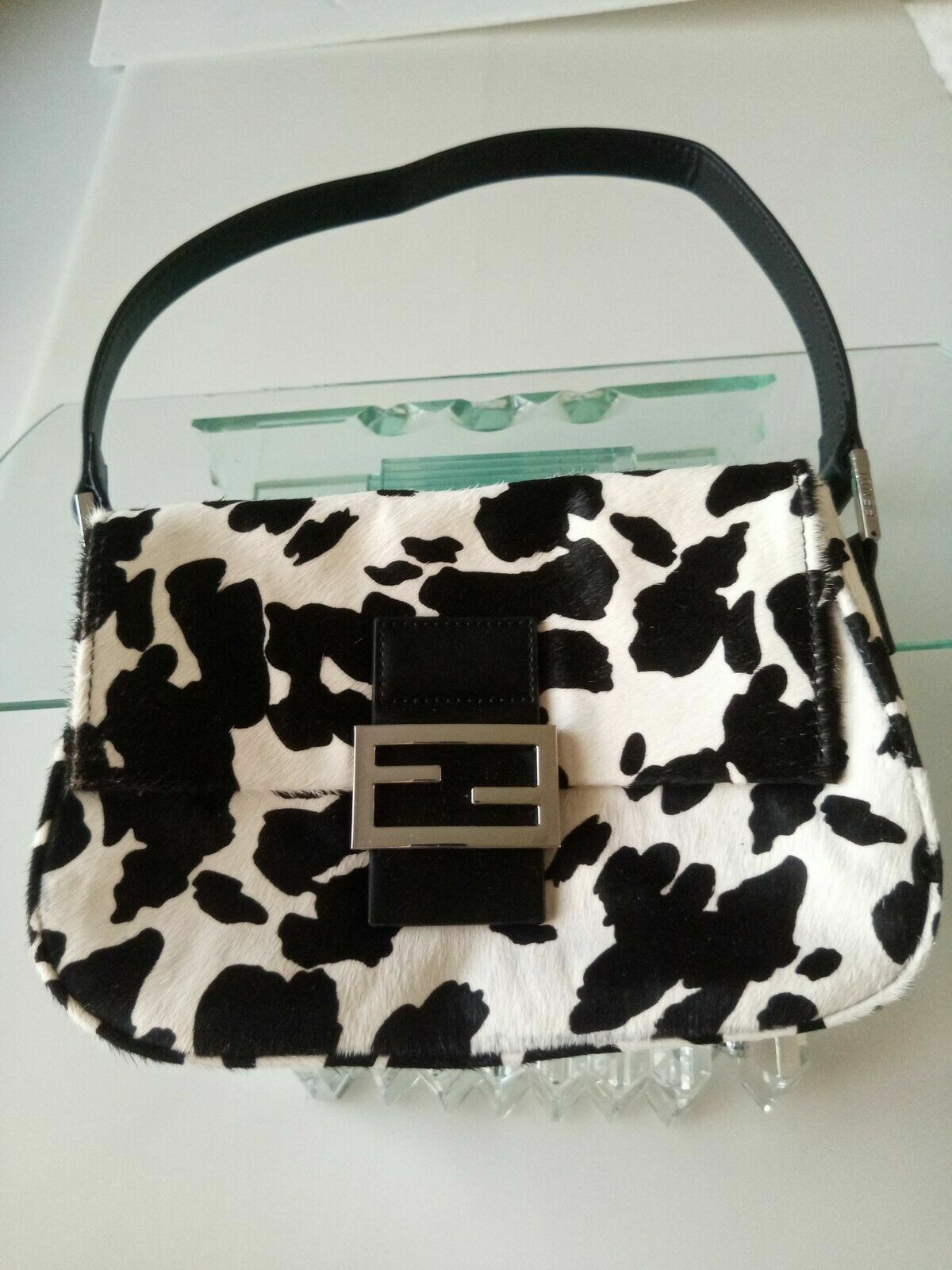 Fendi Baguette Cow Black White Pony Hair Bag Abby’s Blog
