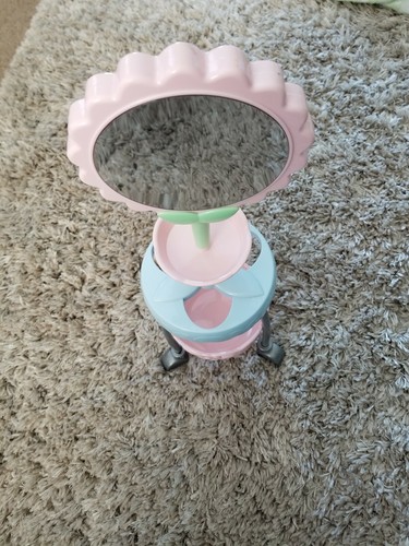 Rare Battat Beauty Salon Stand w/Mirror Fits 18” Doll Rolls Around