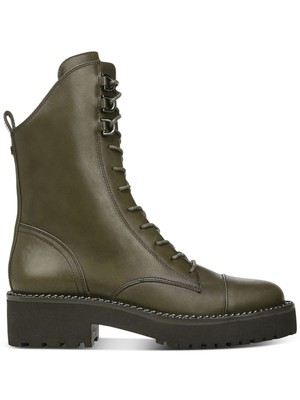 

SAM EDELMAN Женские кожаные армейские ботинки Lenley с зелеными цепочками на блочном каблуке 9,5 м, Зеленый, H8592L2