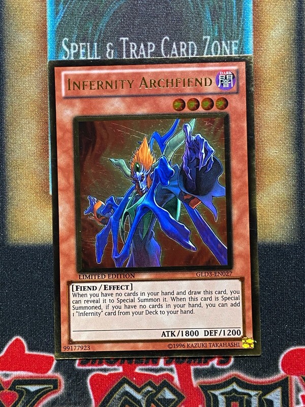 YuGiOh Gold Series 3 2010 Gold Rare Infernity Archfiend GLD3-EN027