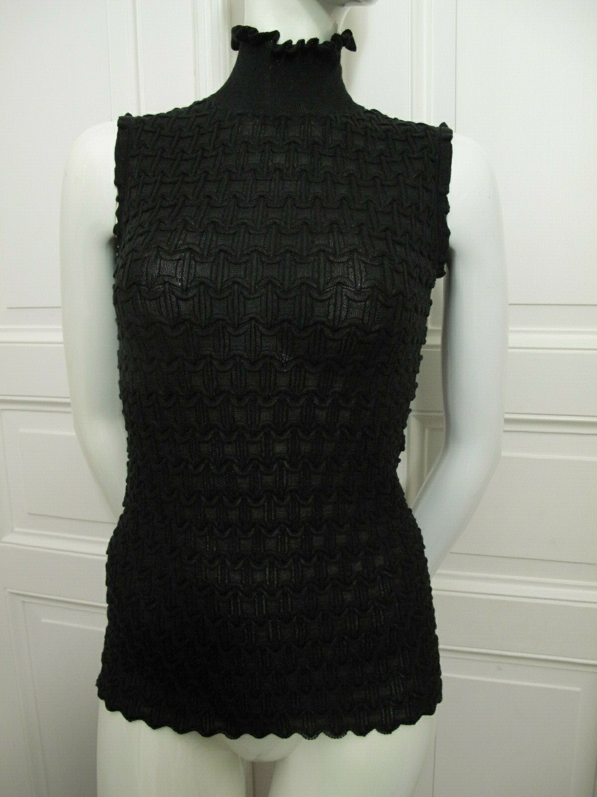 CARVEN Top Strick Rollkragen S (XS), schwarz, neu mit Etikett