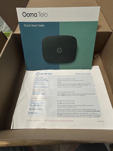 OOMA Telo Home Phone VOIP Home Phone Service Black 110-0119-601 Used