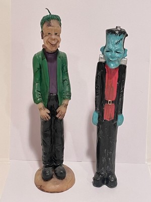 Frankenstein Set of 2 Vintage HALLOWEEN 10'' Taper Candles